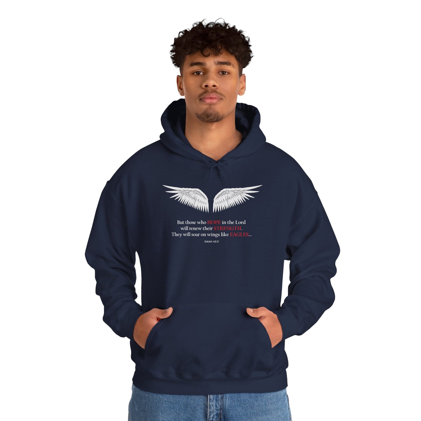 Soar On Wings Like Eagles Unisex Hooded Sweatshirt