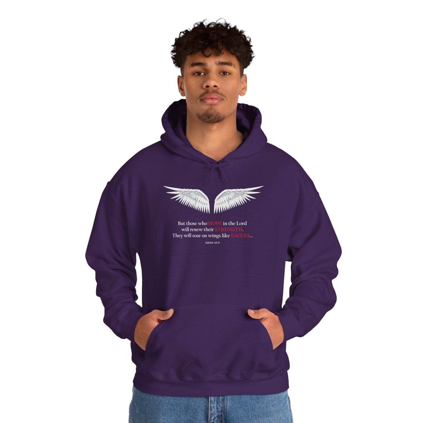 Soar On Wings Like Eagles Unisex Hooded Sweatshirt